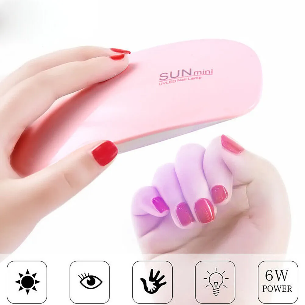 Nails Lamp LED Light Potable Mini UV LED Lamp Nail Dryer Gel Nail Art Tool 6W