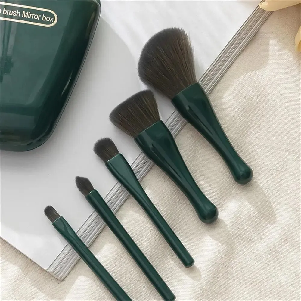 New makeup brush, shell brush, mirror box brush, love brush, 5-piece set, portable travel brush