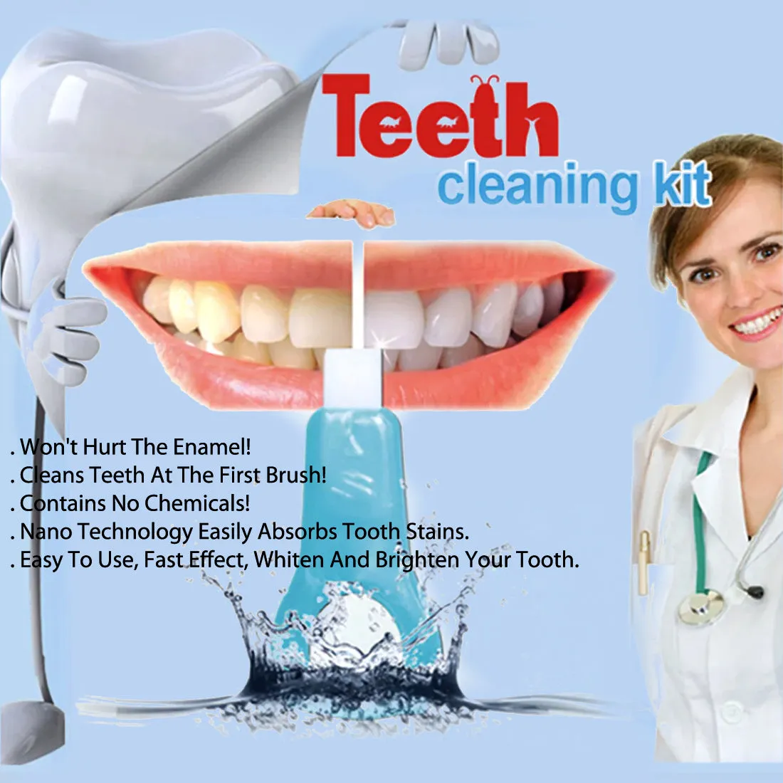 One Minute White Teeth Cleaning Kit