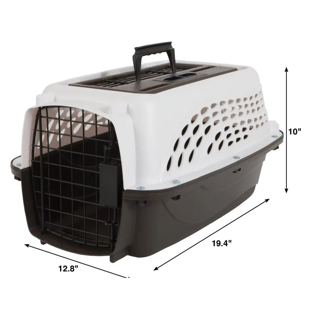 Petmate 2 Door Top Load Pet Kennel, Pink & Black (19 inches)