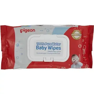 Pigeon Baby Wipes 100% Pure Water 80s Flip Top