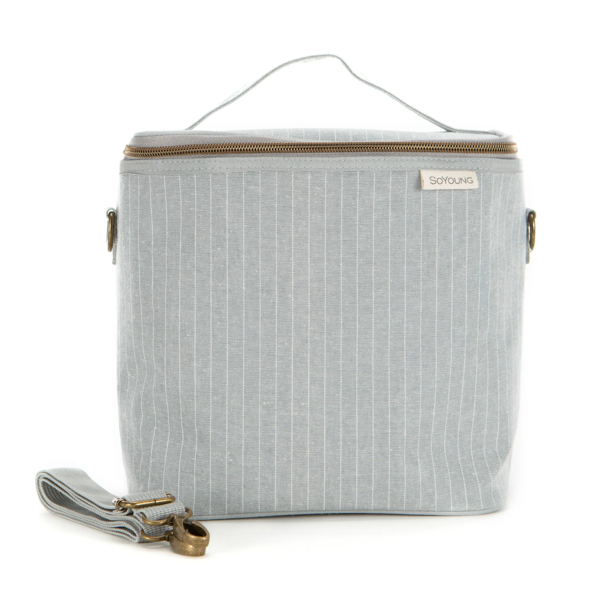 Pinstripe Heather Grey Lunch Poche