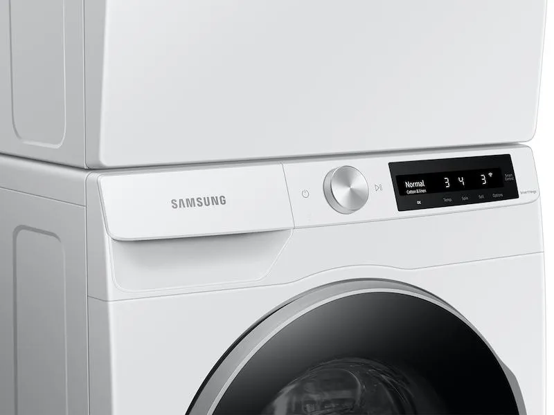 Samsung WW25B6900AW 2.5 cu. ft. Compact Front Load Washer with AI Smart Dial and Super Speed Wash in White