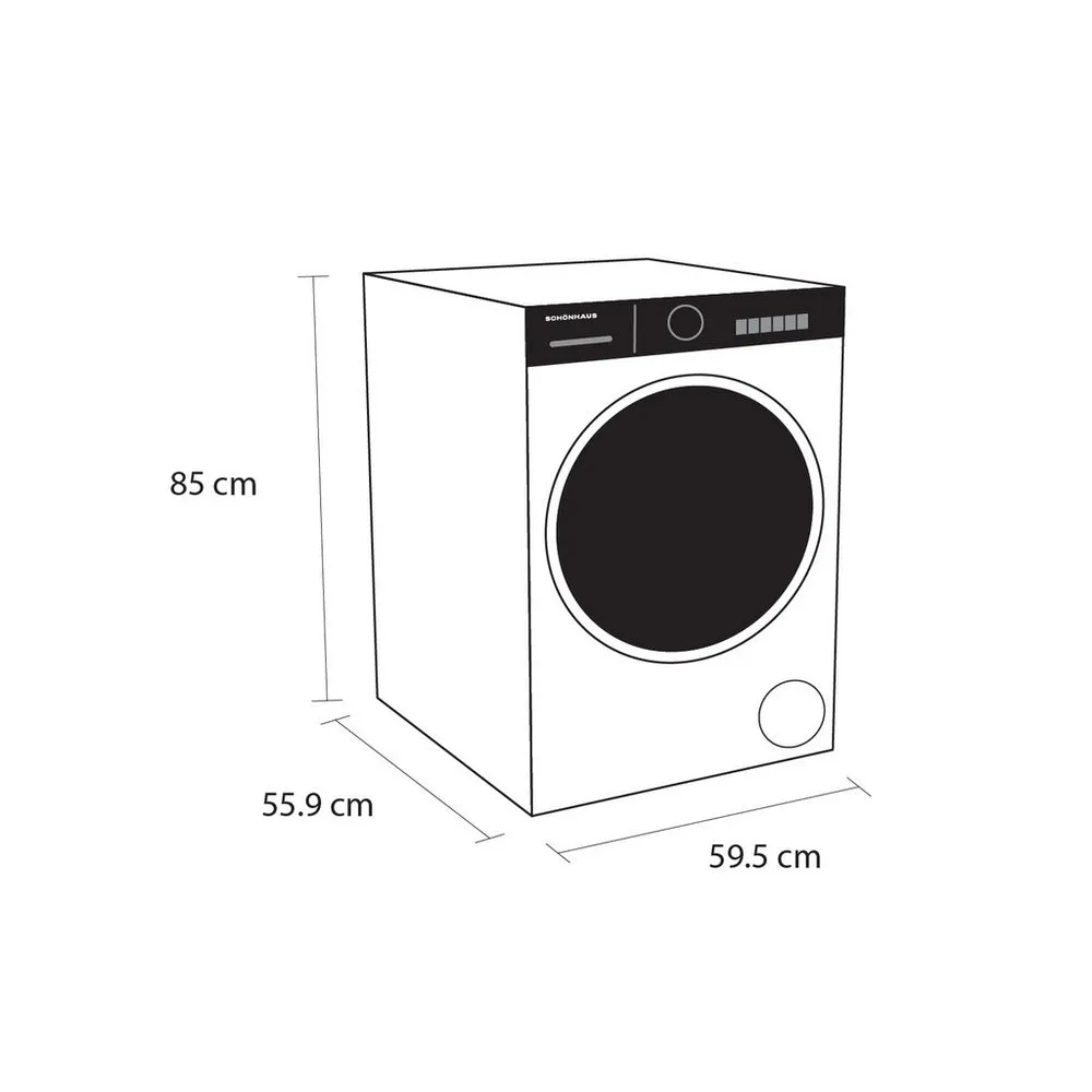 Schonhaus WDSF0110614AW 10 6 kg 1400 Spin Washer Dryer White