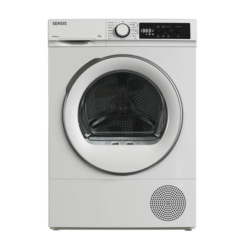 Sensis TDHF018A2W 8kg Heat Pump Tumble Dryer White