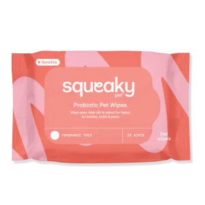 Squeaky Pet Probiotic Pet Wipes Fragrance Free