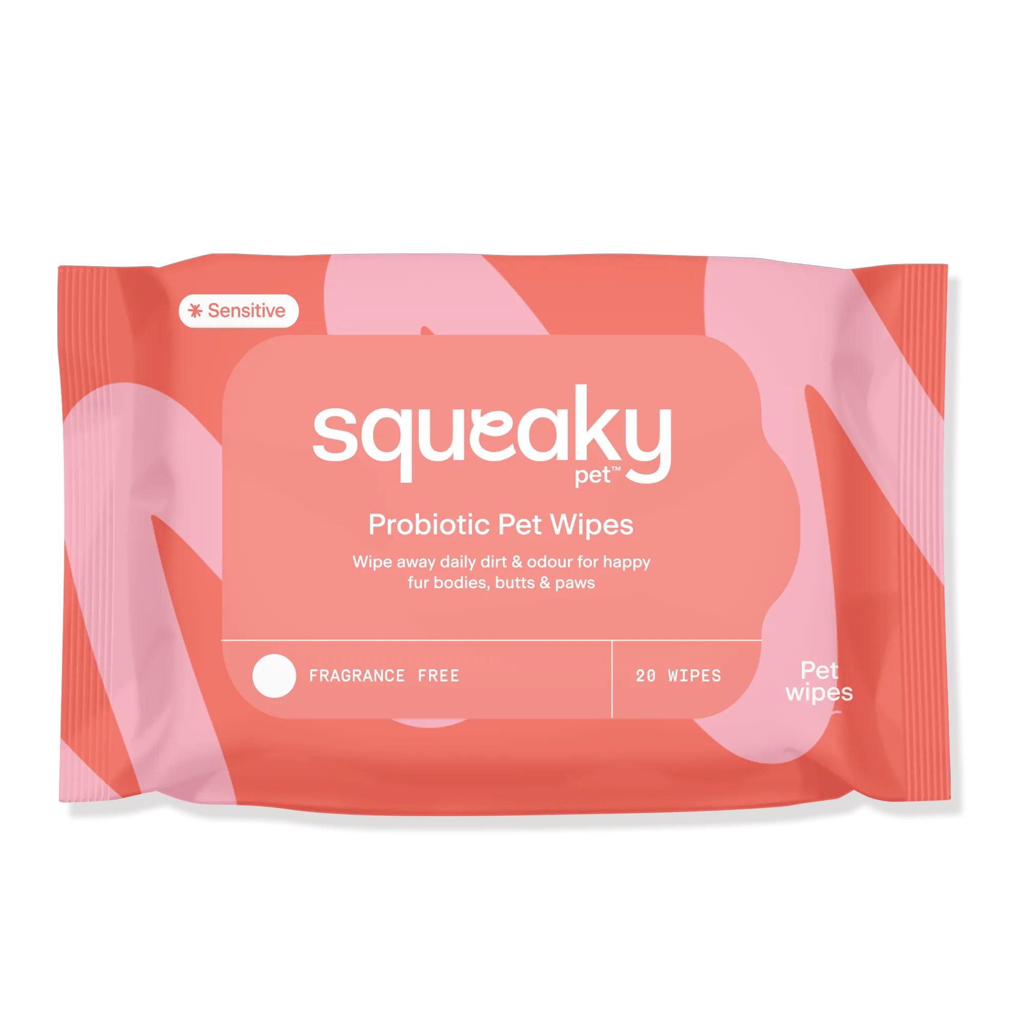 Squeaky Pet Probiotic Pet Wipes Fragrance Free