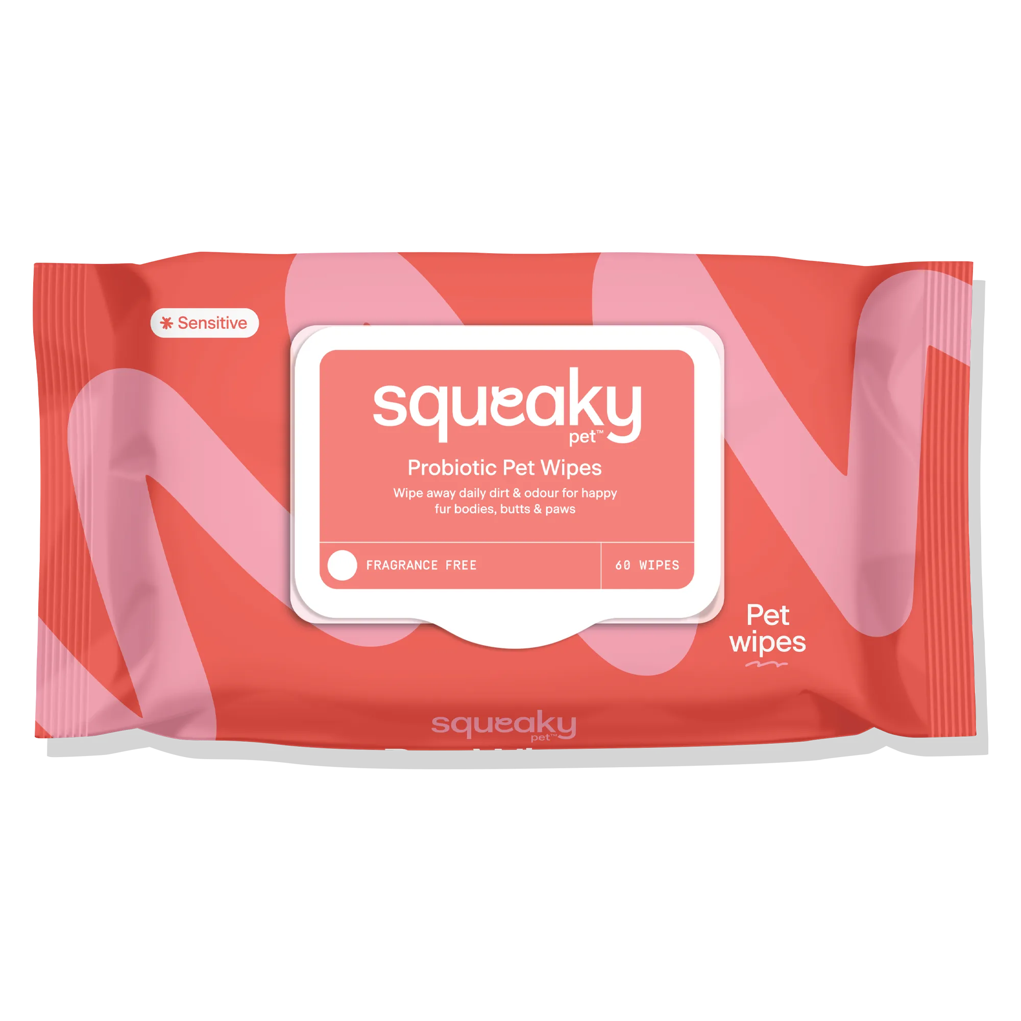 Squeaky Pet Probiotic Pet Wipes Fragrance Free