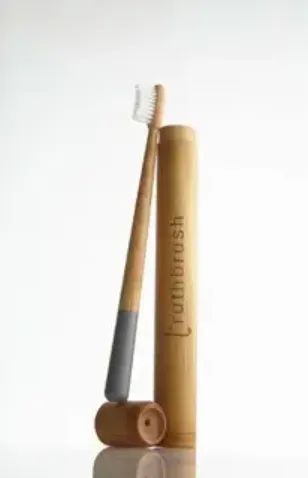 Truthbrush Soft Bamboo Toothbrush - White or Grey