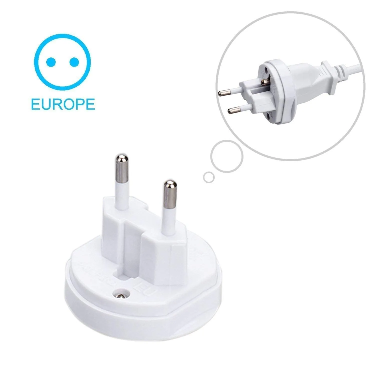 Universal Travel Adapter Round All in One -Supports over 150 Countries Including US, AUS, NZ, Europe, UK