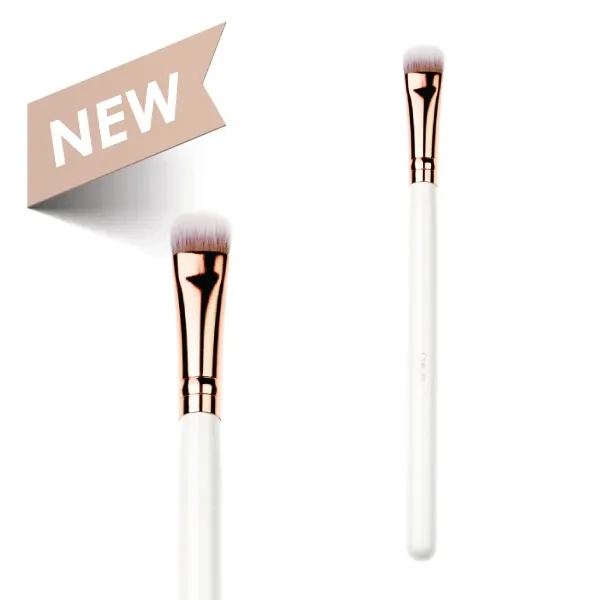 VEGAN LARGE SHADOW BRUSH WHITE & ROSE GOLD