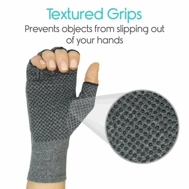 Vive Health Arthritis Gloves with Grips - Gray