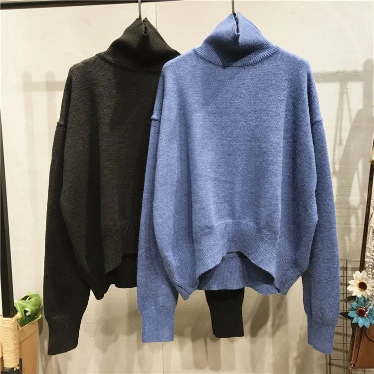 Women Turtleneck Cozy Knitting Pullover Sweaters