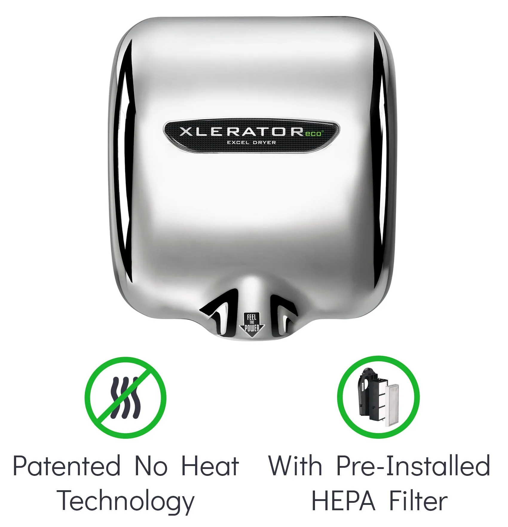 XLERATOReco HEPA Features No Heat & a HEPA Filtration System Within the Hand Dryer